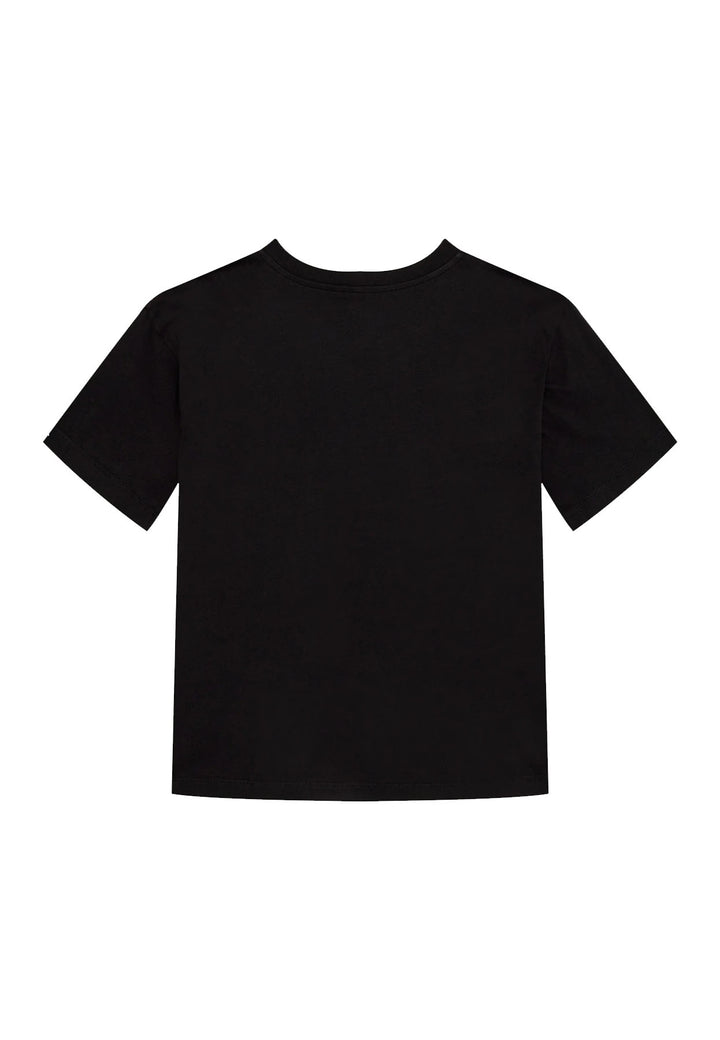 T-shirt bambino Calvin Klein Jeans nera in cotone