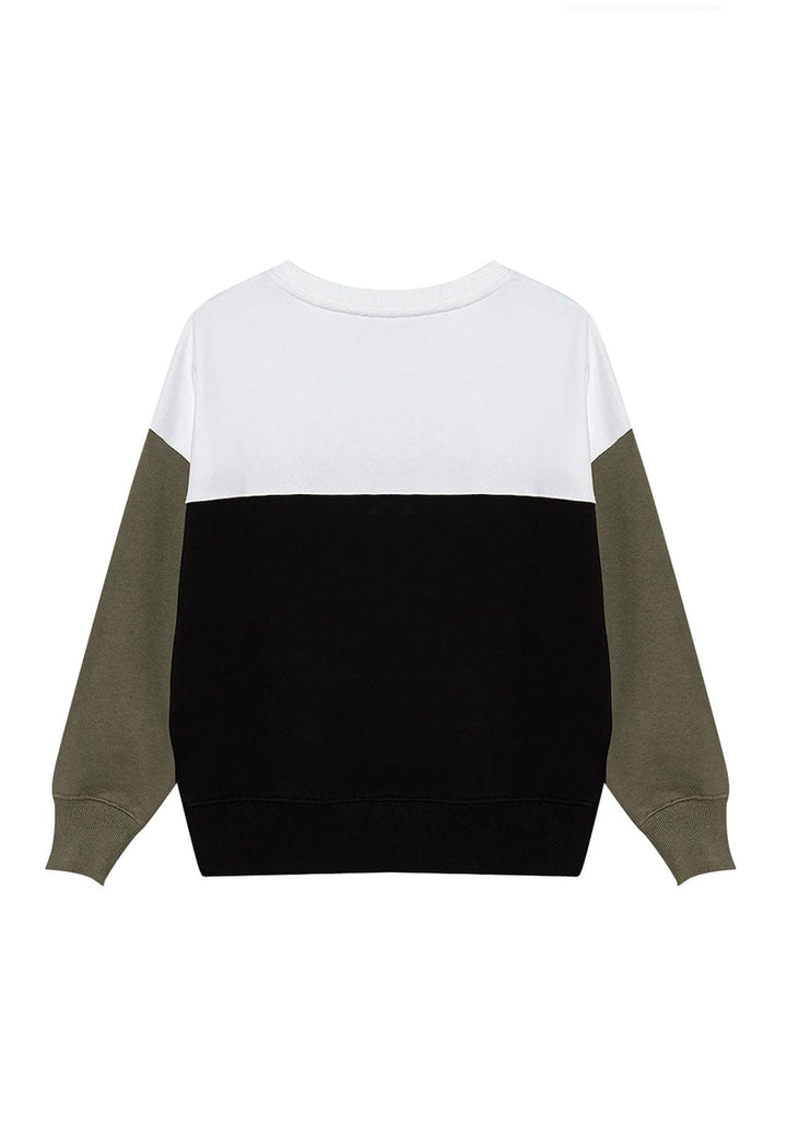 Felpa bambino Calvin Klein Jeans color block in cotone