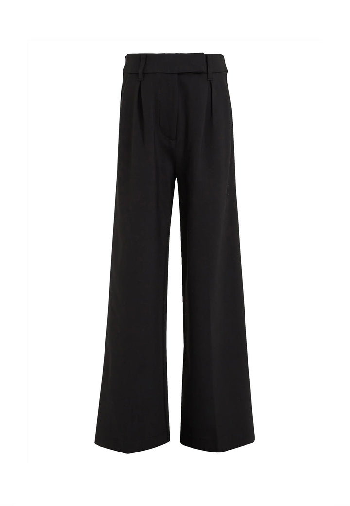 Pantalone bambina Calvin Klein Jeans nero in viscosa