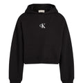 Felpa bambina Calvin Klein Jeans nera in cotone