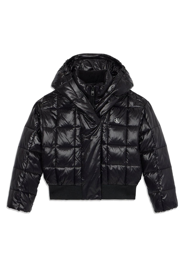 Giubbino bambina Calvin Klein Jeans nero in nylon