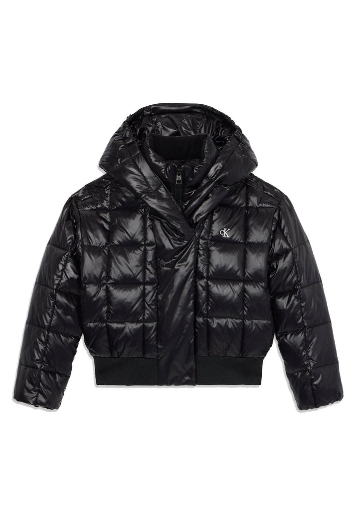 Giubbino bambina Calvin Klein Jeans nero in nylon