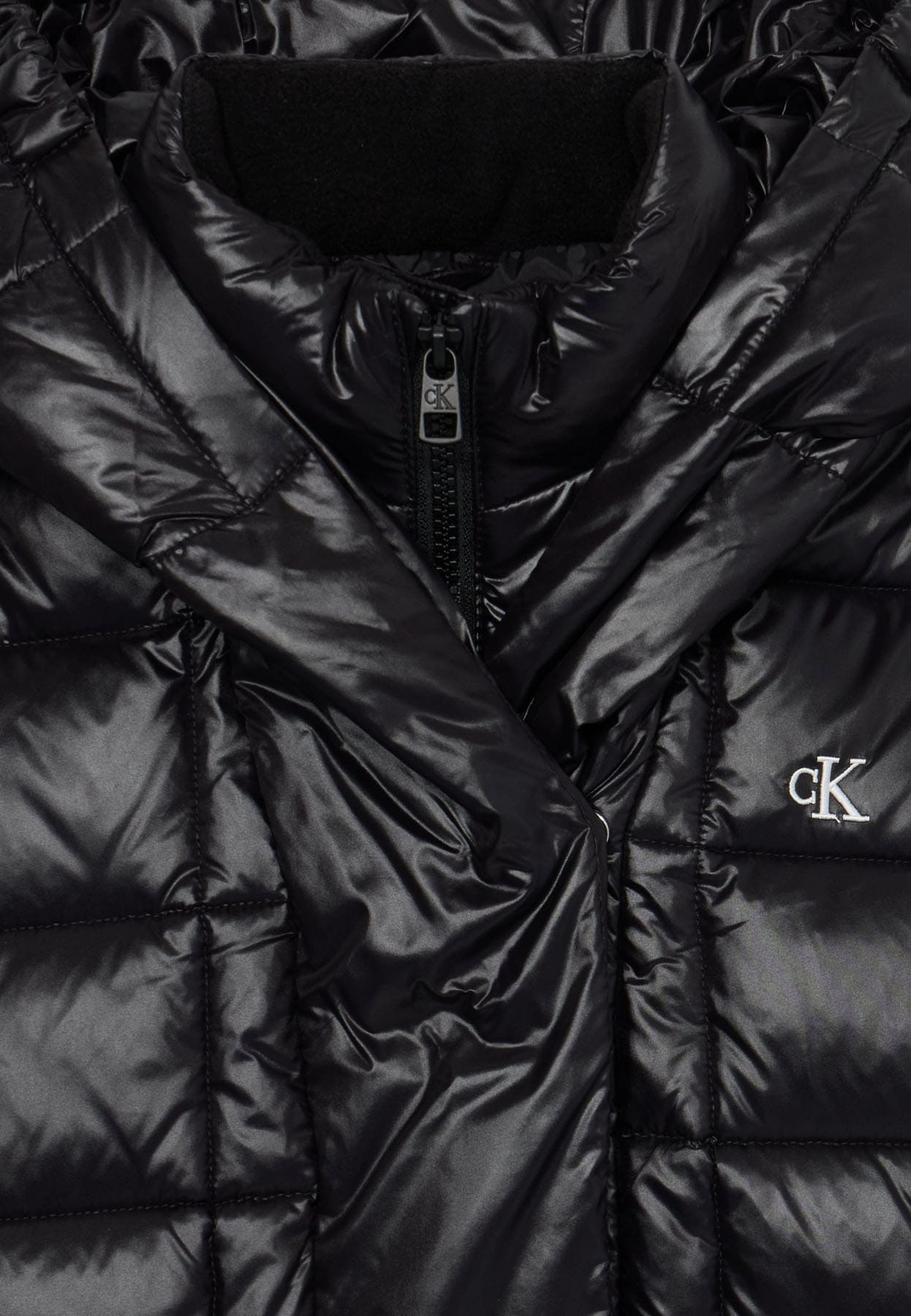 Giubbino bambina Calvin Klein Jeans nero in nylon