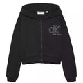 Felpa bambina Calvin Klein Jeans nera in cotone