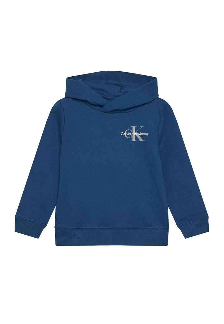 Felpa unisex Calvin Klein Jeans kids blu avio in cotone