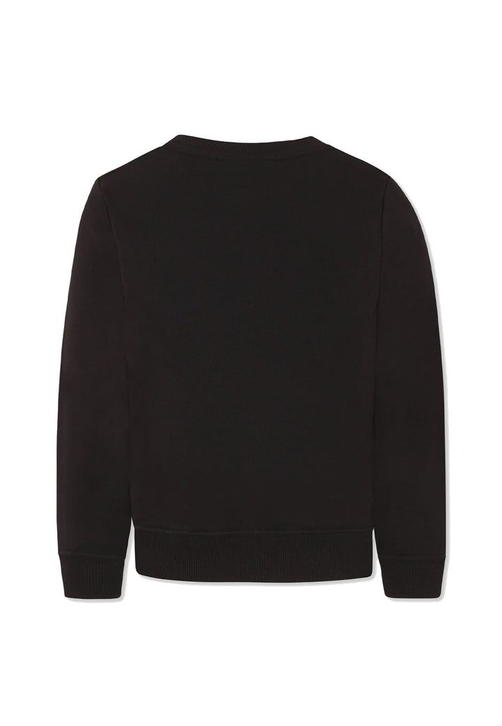 Felpa unisex Calvin Klein Jeans kids nera in cotone