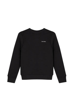 Felpa bambino Calvin Klein Jeans nera in cotone
