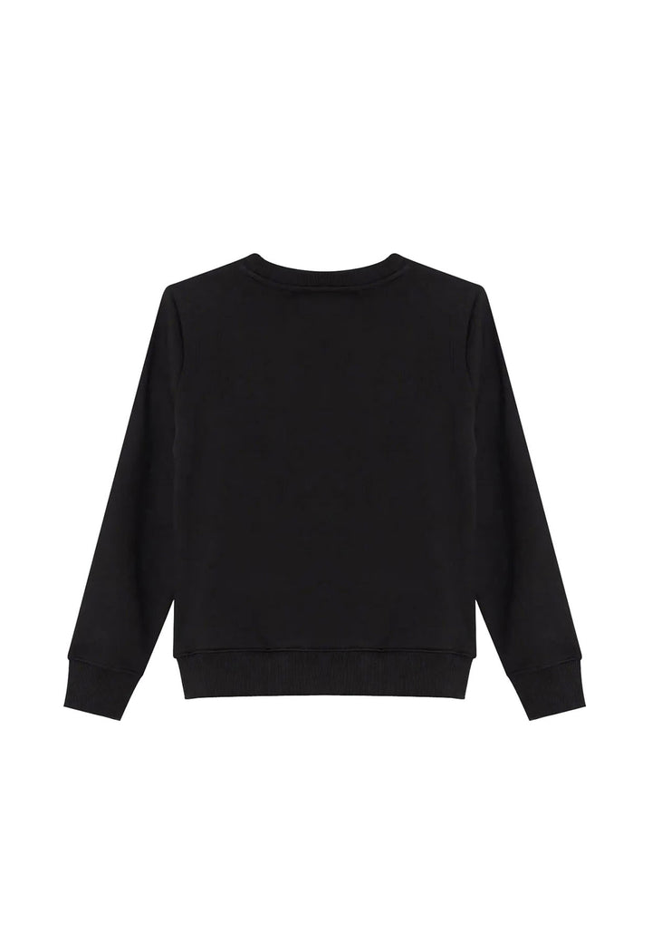 Felpa bambino Calvin Klein Jeans nera in cotone