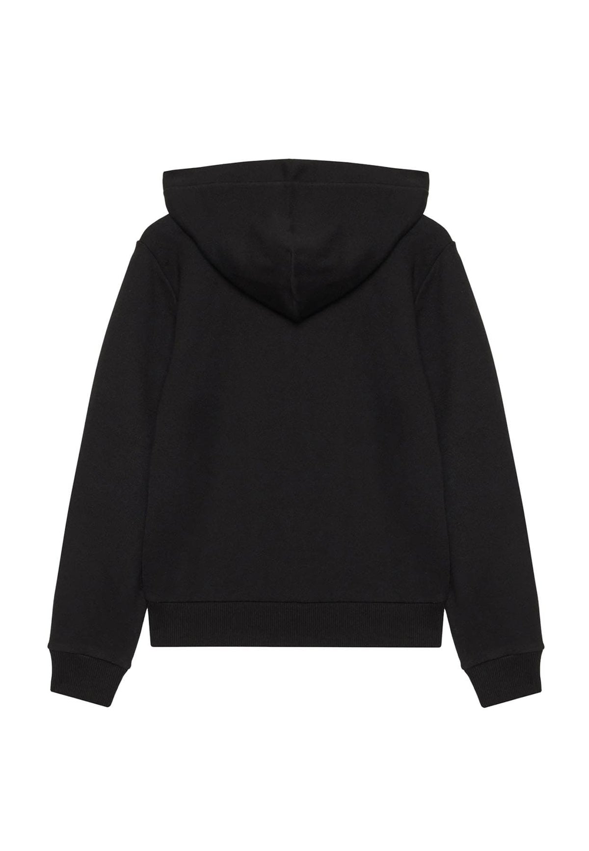 Felpa aperta unisex Calvin Klein Jeans kids nera in cotone