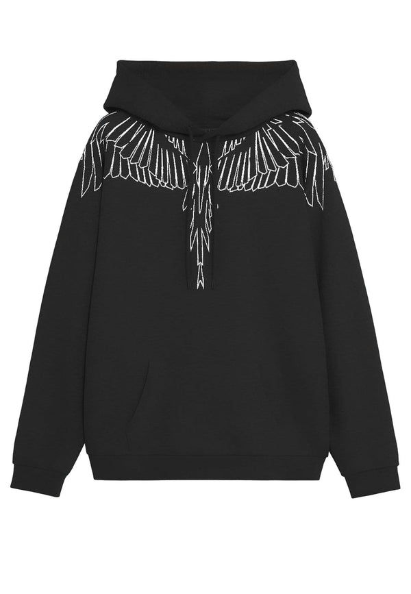 Felpa cappuccio unisex nera County of Milan in cotone