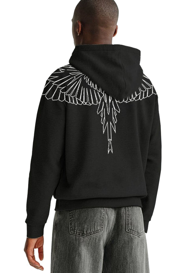 Felpa cappuccio unisex nera County of Milan in cotone