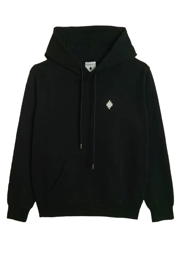 Felpa cappuccio unisex nera Marcelo Bourlon County of Milan in cotone