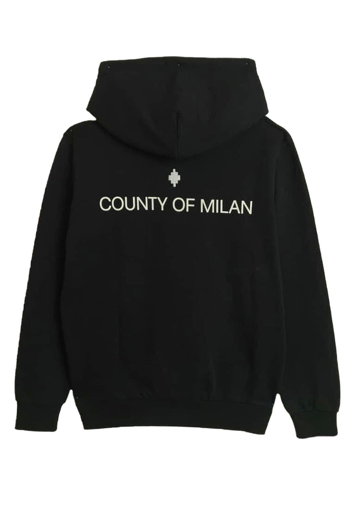 Felpa cappuccio unisex nera Marcelo Bourlon County of Milan in cotone
