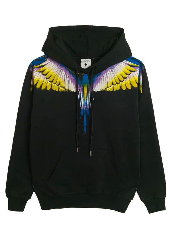 Felpa cappuccio unisex nera Marcelo Bourlon County of Milan in cotone