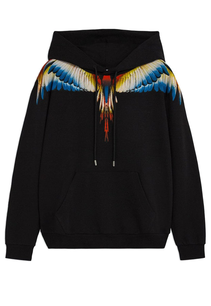 Felpa cappuccio unisex nera Marcelo Burlon County of Milan in cotone