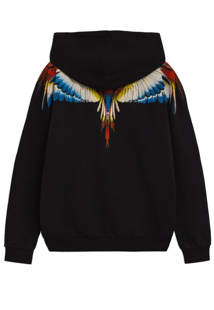 Felpa cappuccio unisex nera Marcelo Burlon County of Milan in cotone