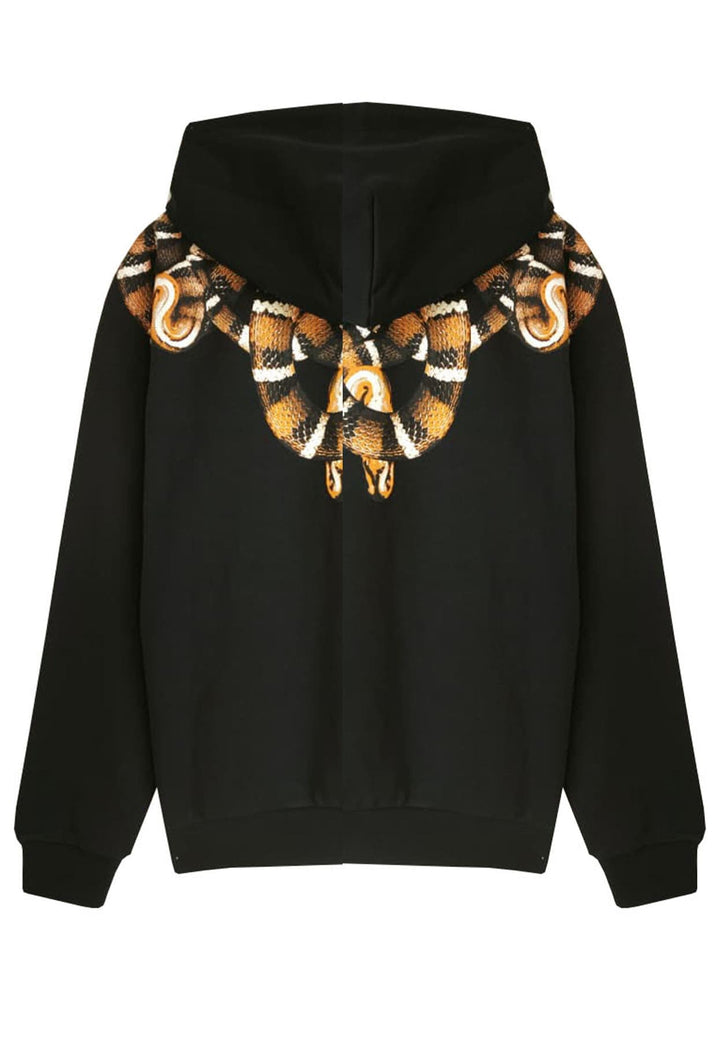 Felpa cappuccio unisex nera County of Milan in cotone