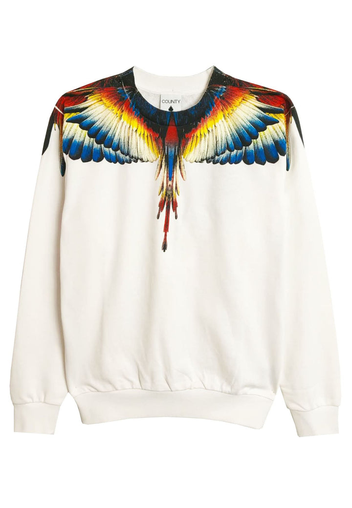 Felpa unisex bianca Marcelo Bourlon County of Milan in cotone