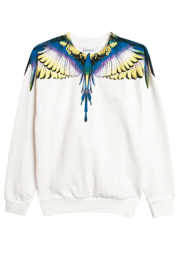 Felpa unisex bianca Marcelo Bourlon County of Milan in cotone