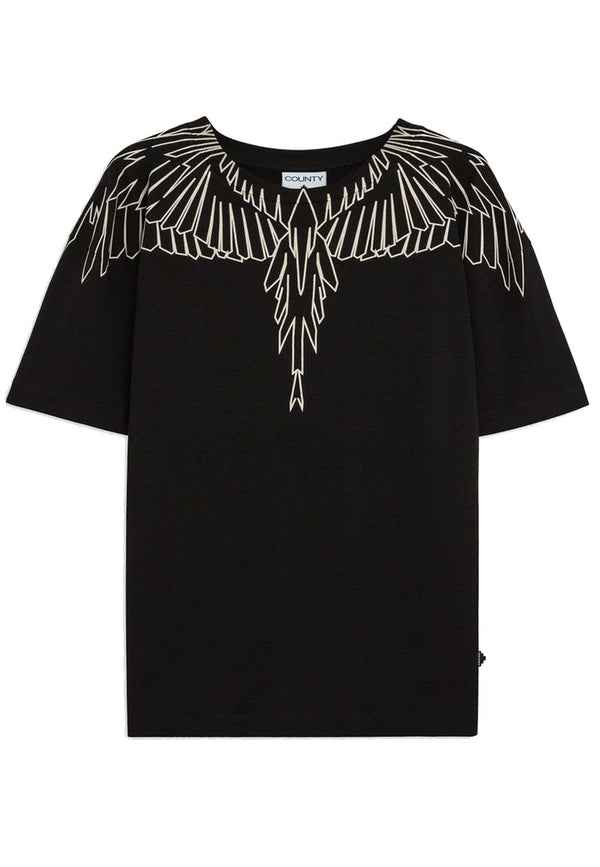 T-shirt unisex nera Marcelo Burlon County of Milan in cotone