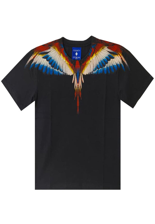 T-shirt unisex nera Marcelo Burlon County of Milan in cotone