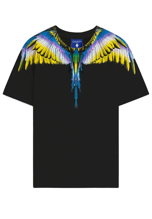 T-shirt unisex nera Marcelo Burlon County of Milan in cotone