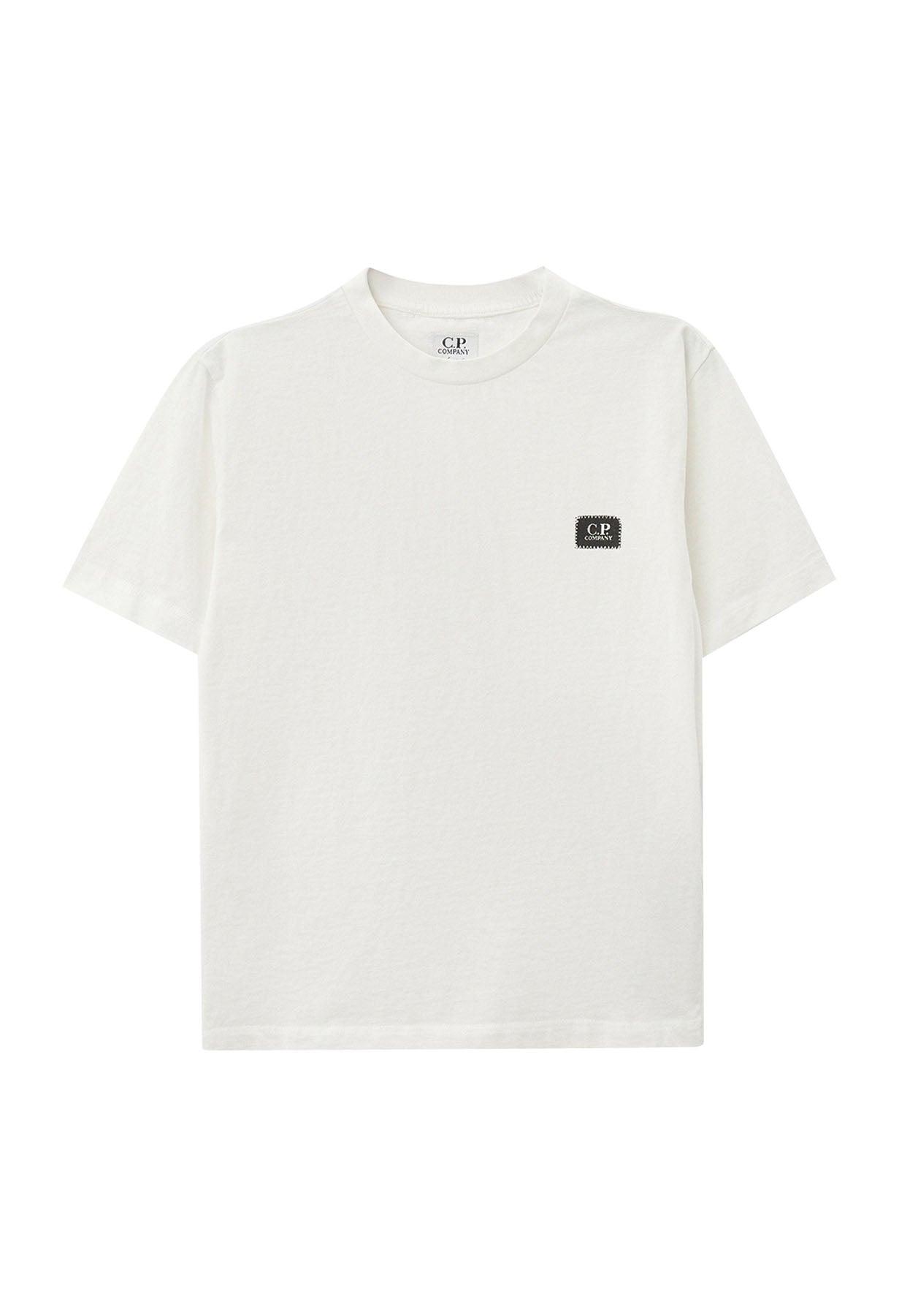 T-shirt bambino C.P. Company bianca in cotone