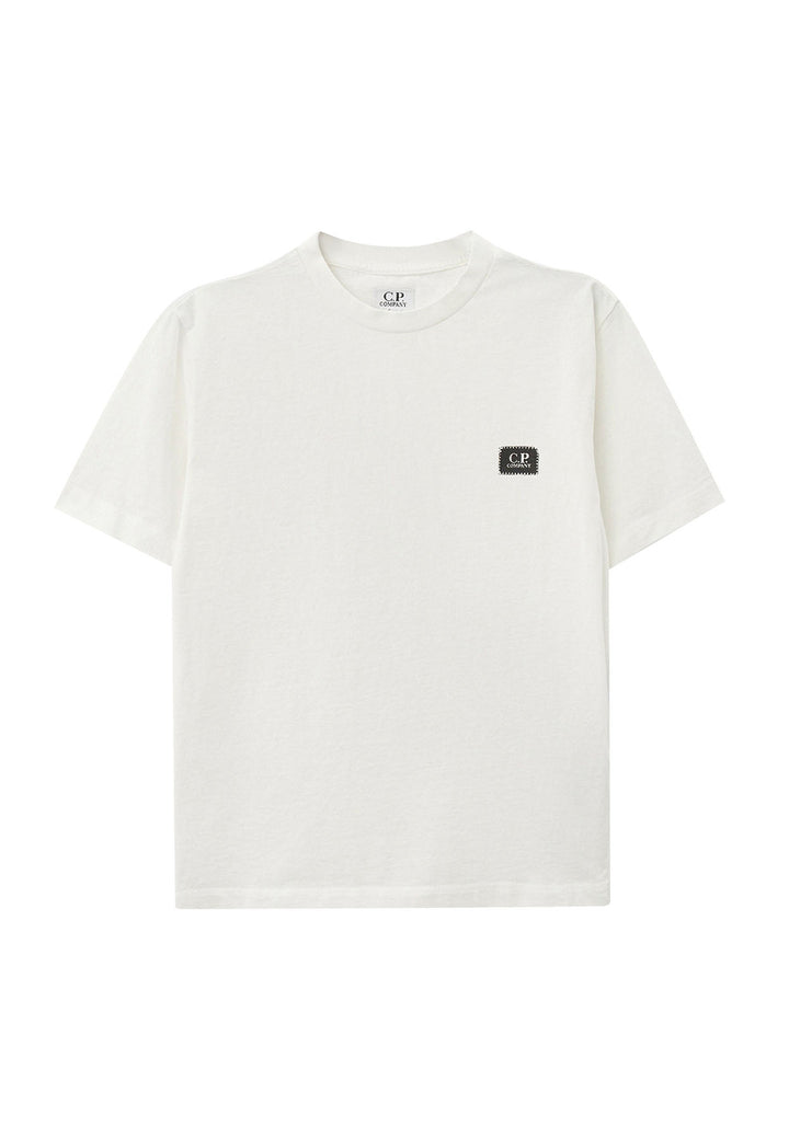 T-shirt bambino C.P. Company bianca in cotone