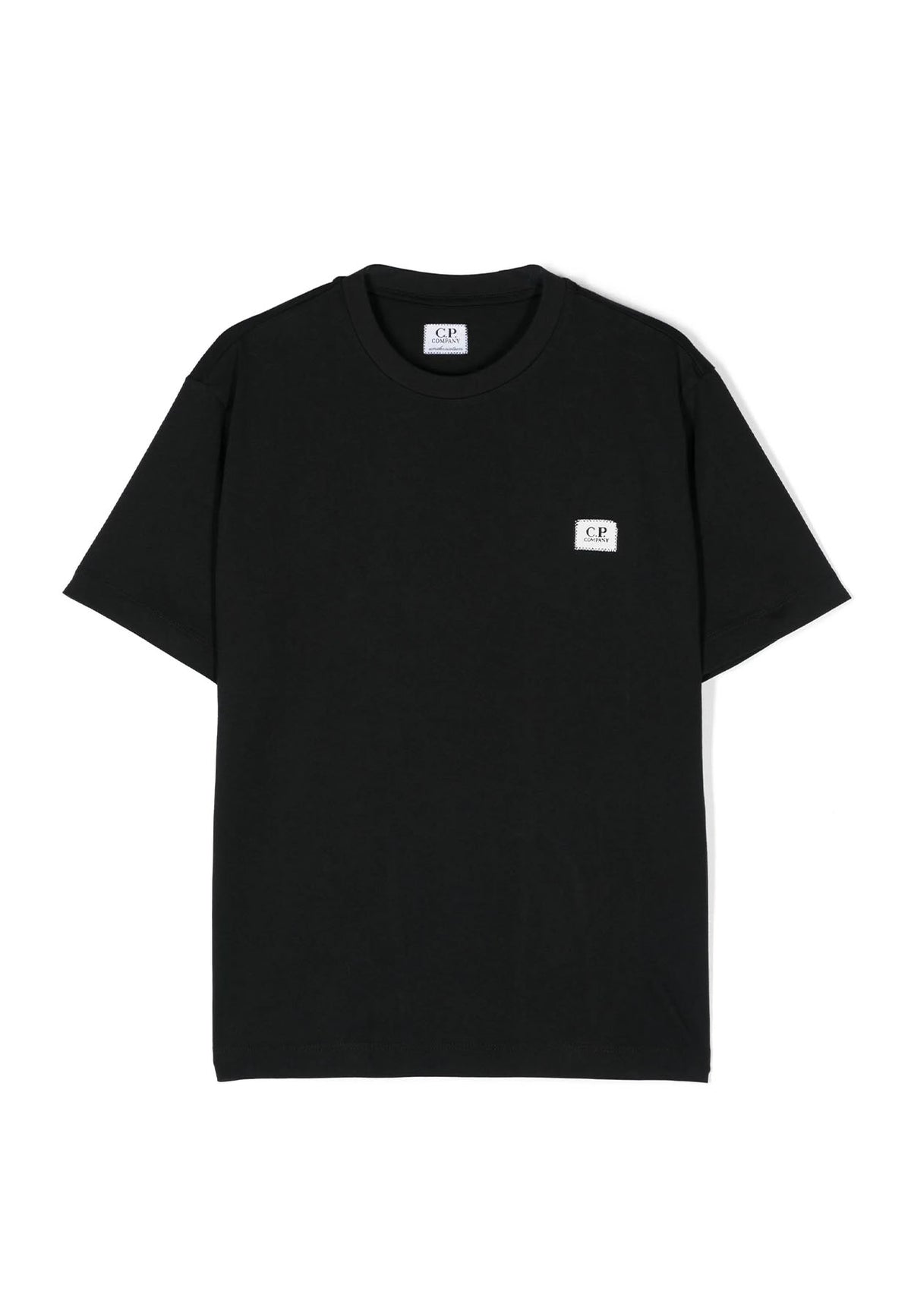 T-shirt bambino C.P. Company nera in cotone