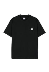 T-shirt bambino C.P. Company nera in cotone