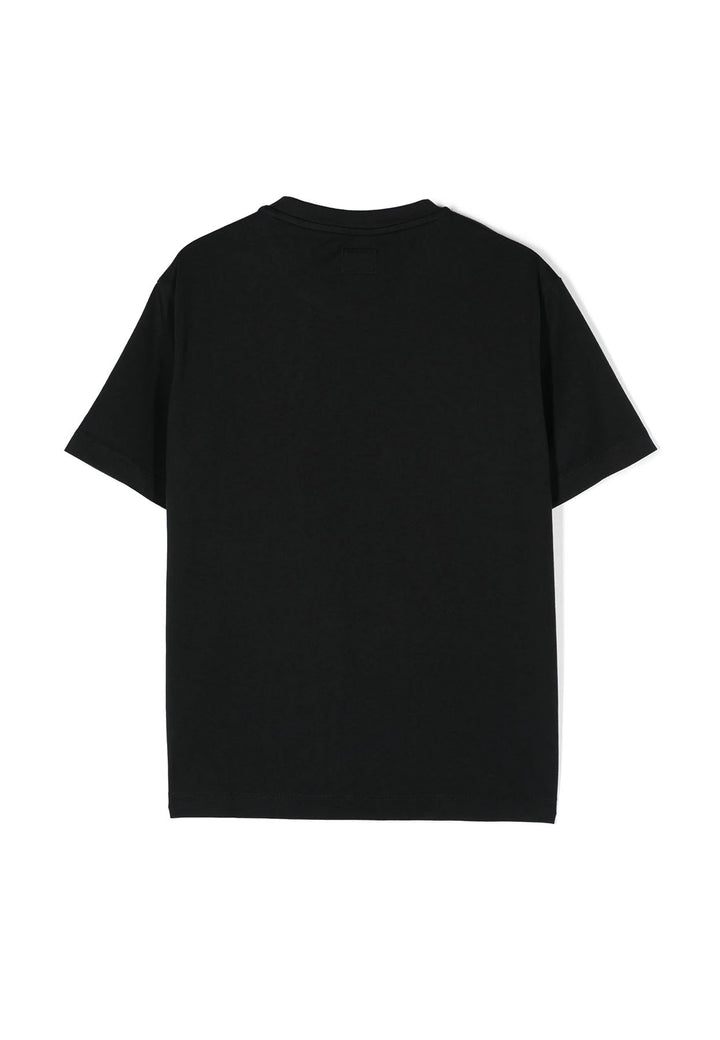 T-shirt bambino C.P. Company nera in cotone