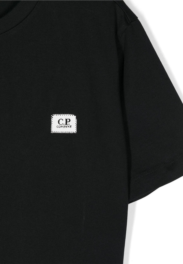 T-shirt bambino C.P. Company nera in cotone
