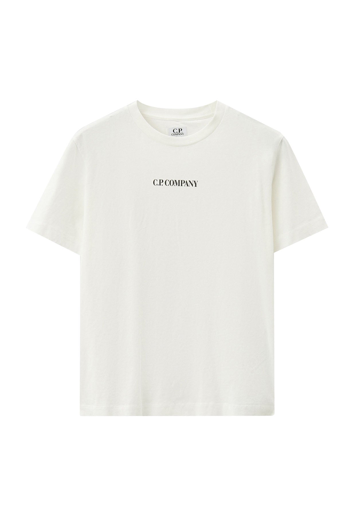 T-shirt bambino C.P. Company bianca in cotone