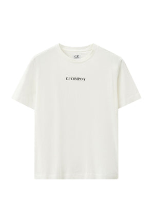 T-shirt bambino C.P. Company bianca in cotone