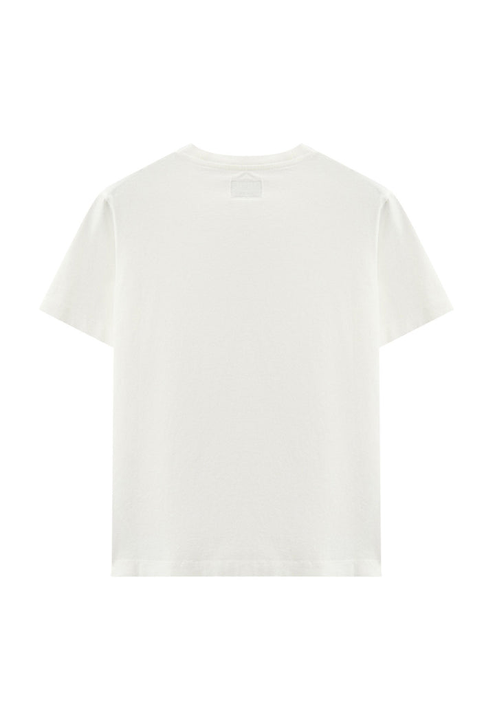 T-shirt bambino C.P. Company bianca in cotone
