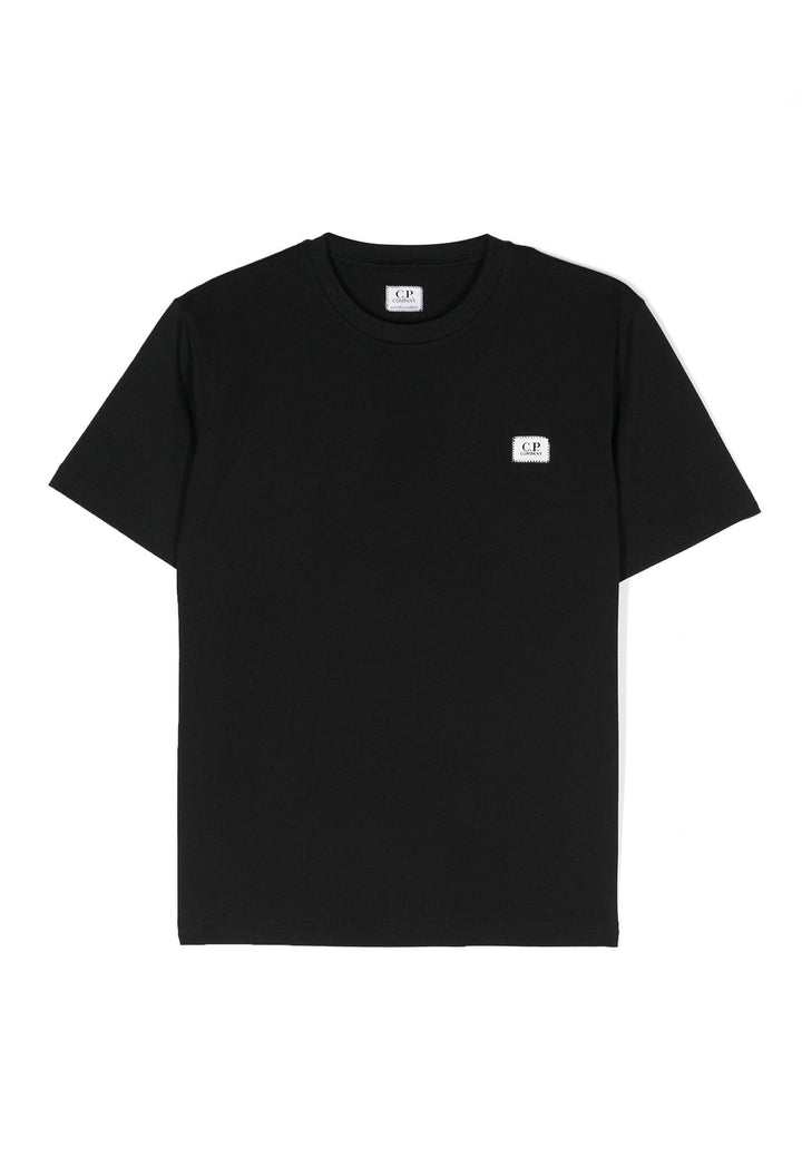 T-shirt bambino C.P. Company nera in cotone