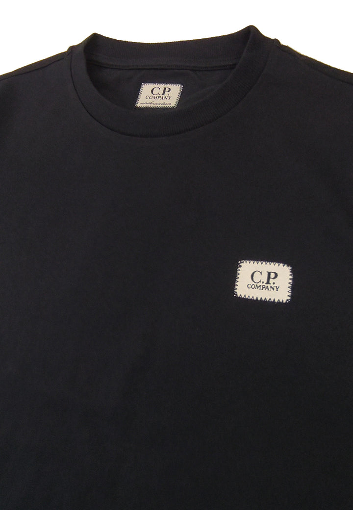 T-shirt bambino C.P. Company blu navy in cotone