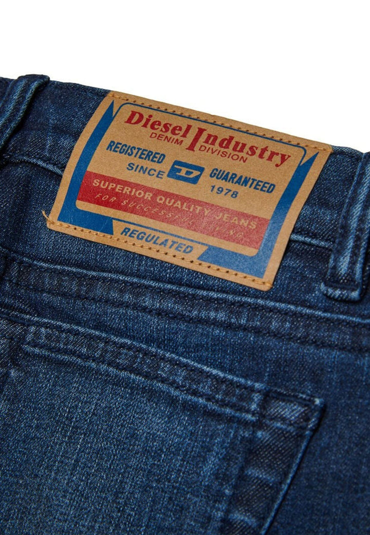 Jeans flare bambina Diesel blu in denim