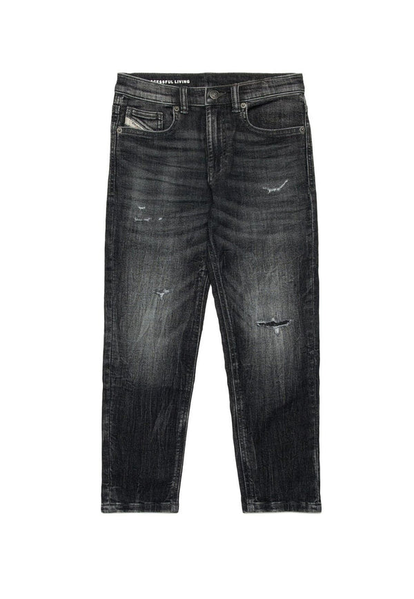 Jeans bambino Diesel nero in denim