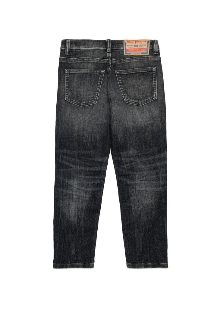Jeans bambino Diesel nero in denim