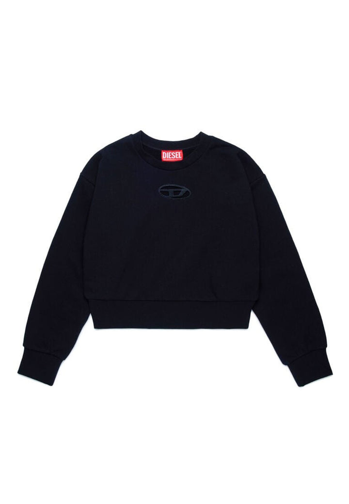Felpa bambina Diesel nera in cotone