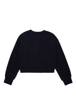 Felpa bambina Diesel nera in cotone | ViaMonte Shop