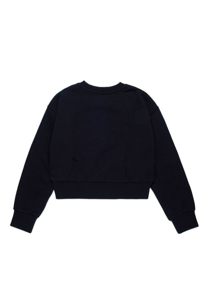 Felpa bambina Diesel nera in cotone