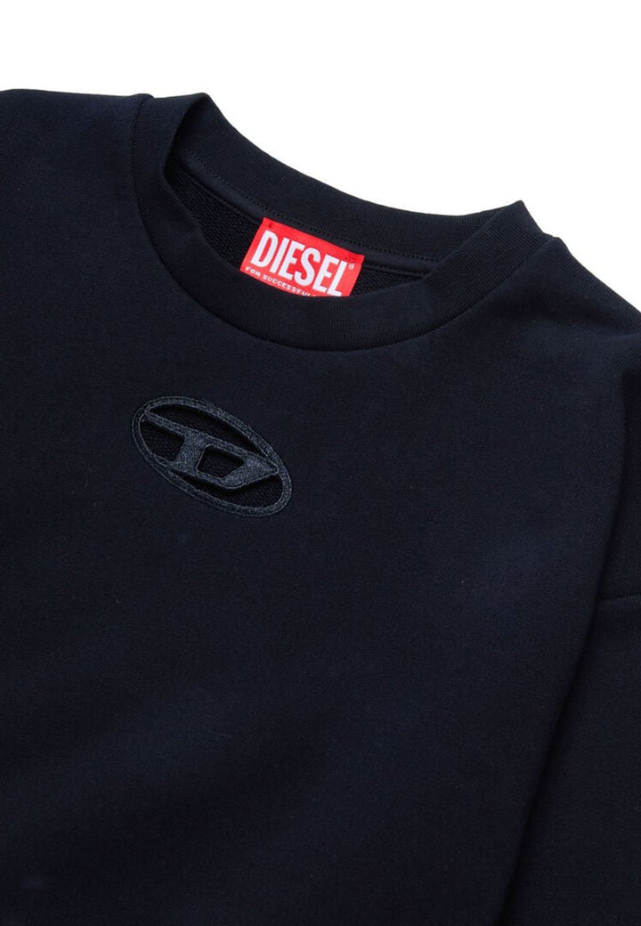 Felpa bambina Diesel nera in cotone