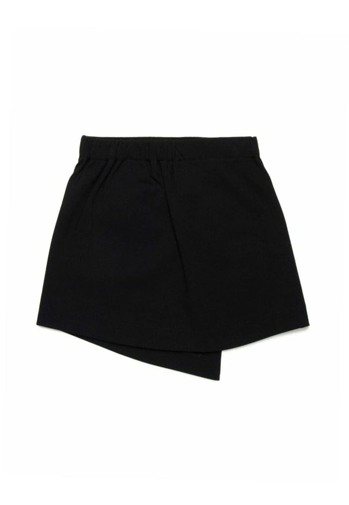 Gonna bambina Diesel nera in misto viscosa