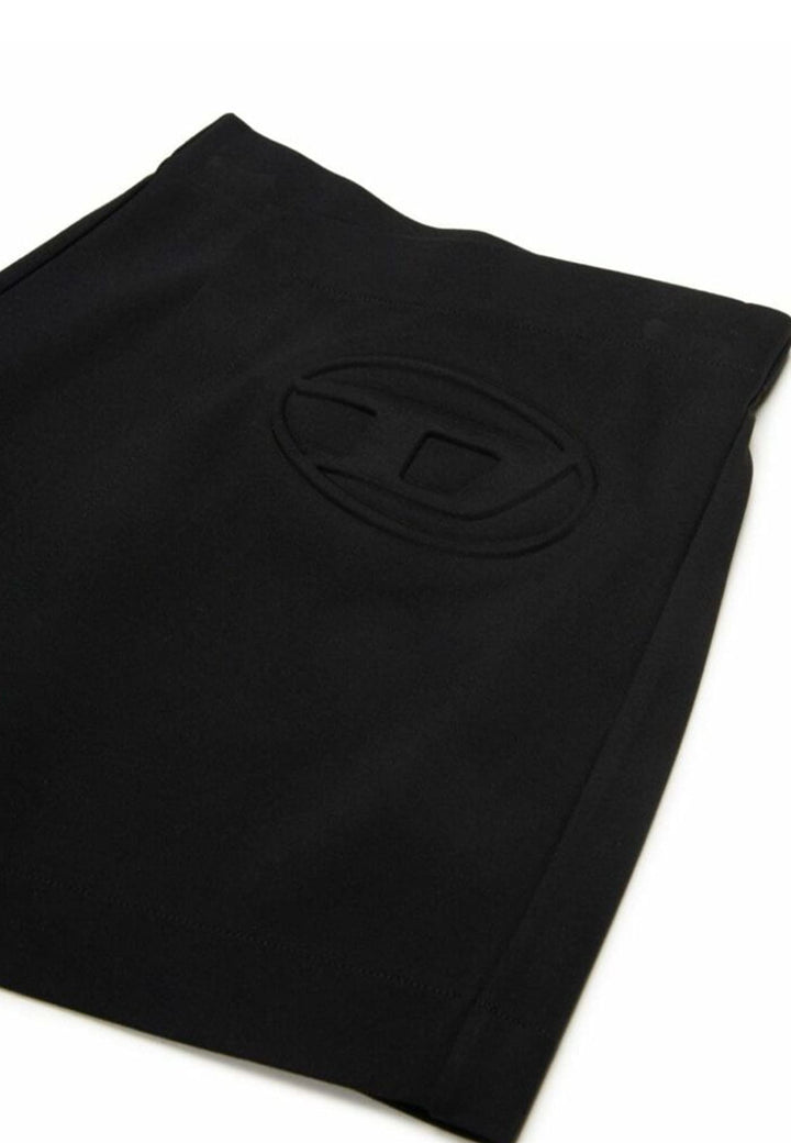 Gonna bambina Diesel nera in misto viscosa