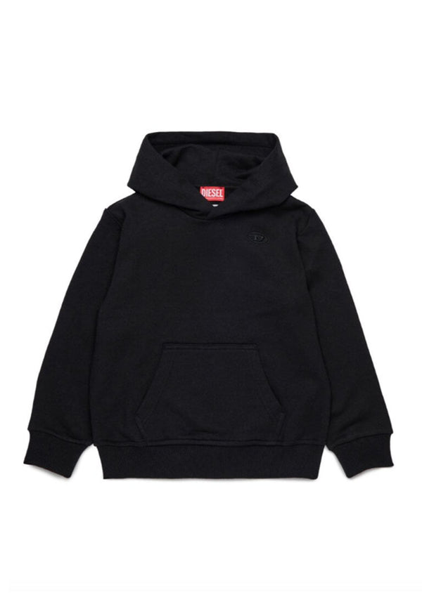 Felpa bambino Diesel kid nera in cotone
