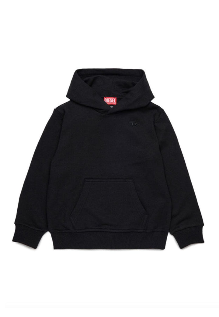 Felpa bambino Diesel kid nera in cotone