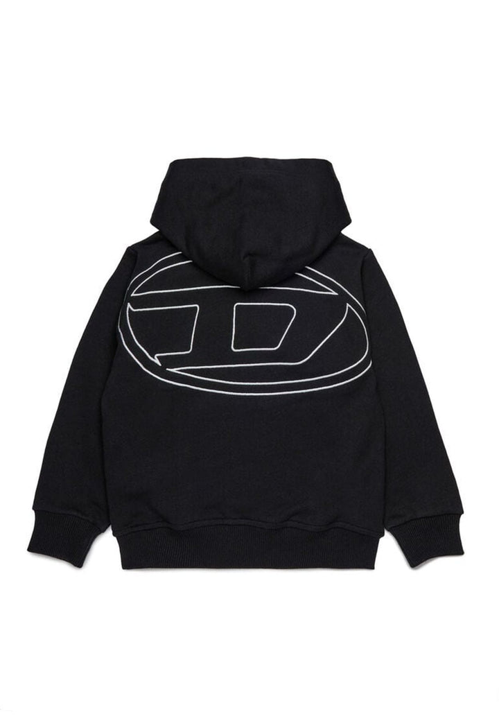 Felpa bambino Diesel kid nera in cotone