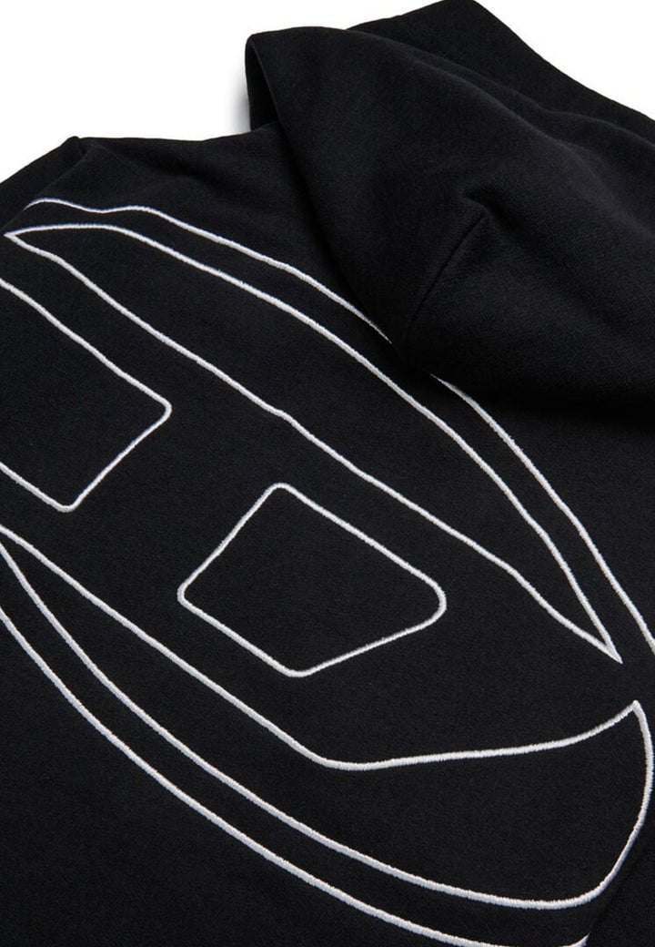 Felpa bambino Diesel kid nera in cotone